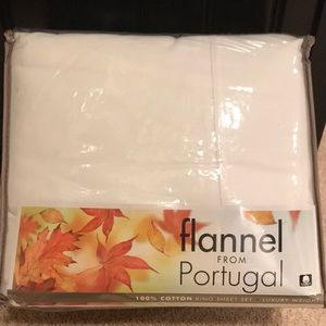 Luxury Portuguese flannel sheet set, NWT. 100% cotton, luxury weight.